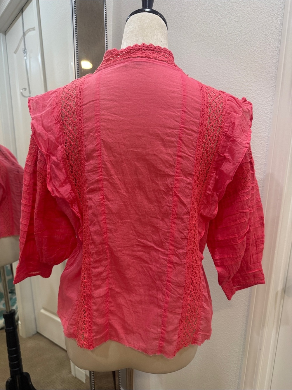 FP One Button Front Blouse — Pink - Picture 4 of 7